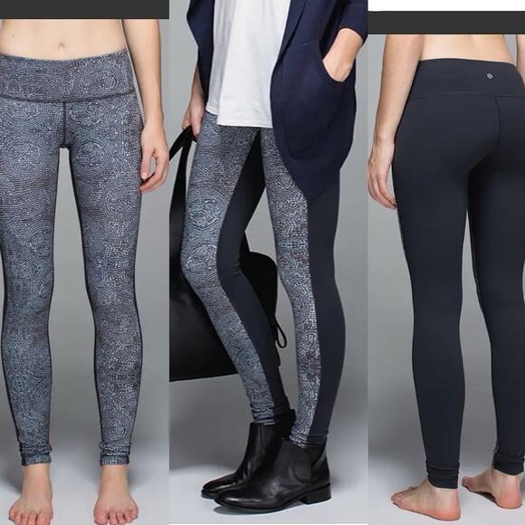 Lululemon Wunder Under Pant *Full-On Luon Bead Envy Silver Spoon Muti Sz 4 - Picture 1 of 8